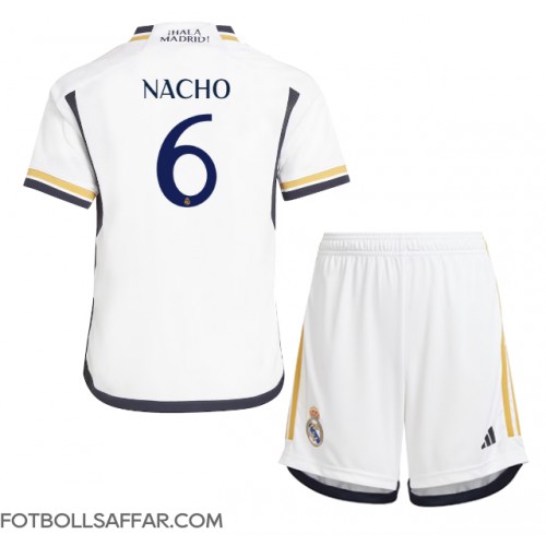 Real Madrid Nacho #6 Hemmadräkt Barn 2023-24 Kortärmad (+ Korta byxor)